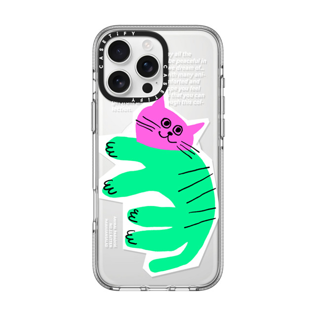 HAWAIIANSALAD x CASETiFY iPhone 16 Pro Max ケース Animal クリア クリア ケース MagSafe対応 Animal Paradise no.11 kitten Back to School HAWAIIANSALAD x CASETiFY iPhone 16 Pro Max ケース Animal クリア クリア ケース MagSafe対応 Animal Paradise no.11 kitten Back to School