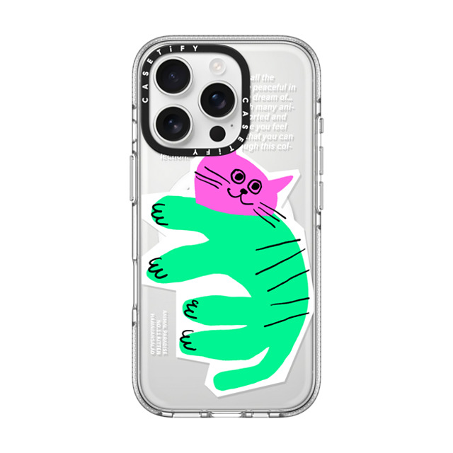 HAWAIIANSALAD x CASETiFY iPhone 16 Pro ケース Animal クリア クリア ケース MagSafe対応 Animal Paradise no.11 kitten Back to School HAWAIIANSALAD x CASETiFY iPhone 16 Pro ケース Animal クリア クリア ケース MagSafe対応 Animal Paradise no.11 kitten Back to School