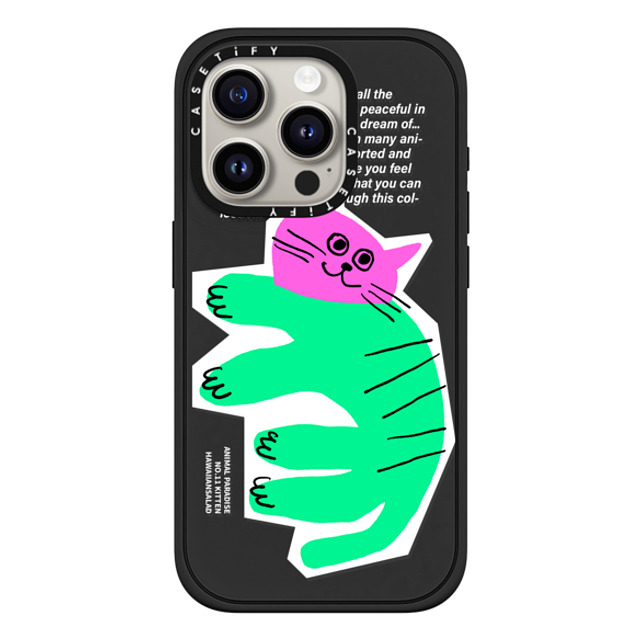 HAWAIIANSALAD x CASETiFY iPhone 15 Pro ケース Animal マットブラック インパクトケース MagSafe対応 Animal Paradise no.11 kitten Back to School HAWAIIANSALAD x CASETiFY iPhone 15 Pro ケース Animal マットブラック インパクトケース MagSafe対応 Animal Paradise no.11 kitten Back to School