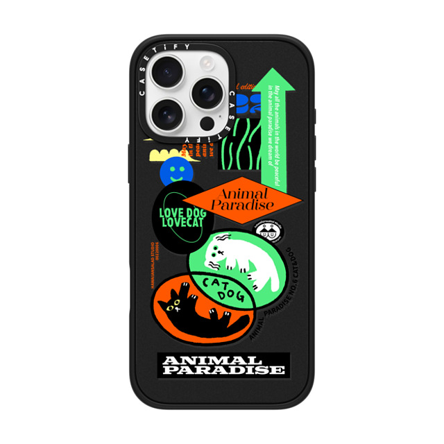 HAWAIIANSALAD x CASETiFY iPhone 16 Pro Max Case Sticker,Cat Matte Black Impact Case MagSafe Compatible Animal Paradise no.6 cat & dog Father's Day HAWAIIANSALAD x CASETiFY iPhone 16 Pro Max Case Sticker,Cat Matte Black Impact Case MagSafe Compatible Animal Paradise no.6 cat & dog Father's Day