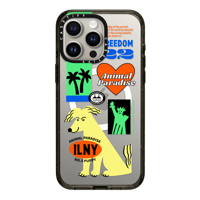 HAWAIIANSALAD x CASETiFY iPhone 15 Pro Max Case Sticker,Dog Black Impact Case MagSafe Compatible Animal Paradise no.5 puppy Back to School HAWAIIANSALAD x CASETiFY iPhone 15 Pro Max Case Sticker,Dog Black Impact Case MagSafe Compatible Animal Paradise no.5 puppy Back to School