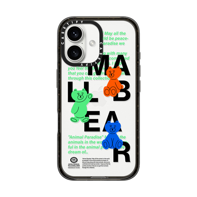 HAWAIIANSALAD x CASETiFY iPhone 16 Case Bear,Animal Black インパクトケース Animal Paradise no.10 small bear Mother's Day HAWAIIANSALAD x CASETiFY iPhone 16 Case Bear,Animal Black インパクトケース Animal Paradise no.10 small bear Mother's Day
