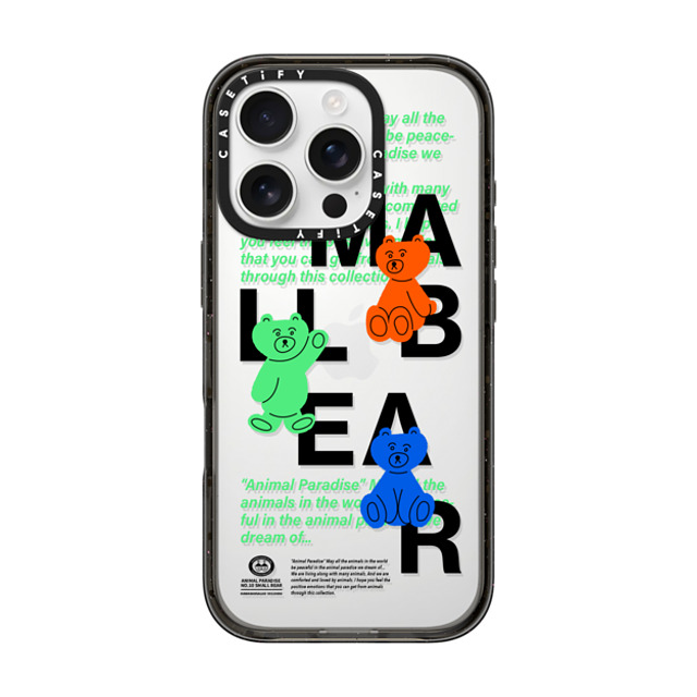 HAWAIIANSALAD x CASETiFY iPhone 16 Pro Case Bear,Animal ブラック インパクトケース Animal Paradise no.10 small bear Mother's Day HAWAIIANSALAD x CASETiFY iPhone 16 Pro Case Bear,Animal ブラック インパクトケース Animal Paradise no.10 small bear Mother's Day