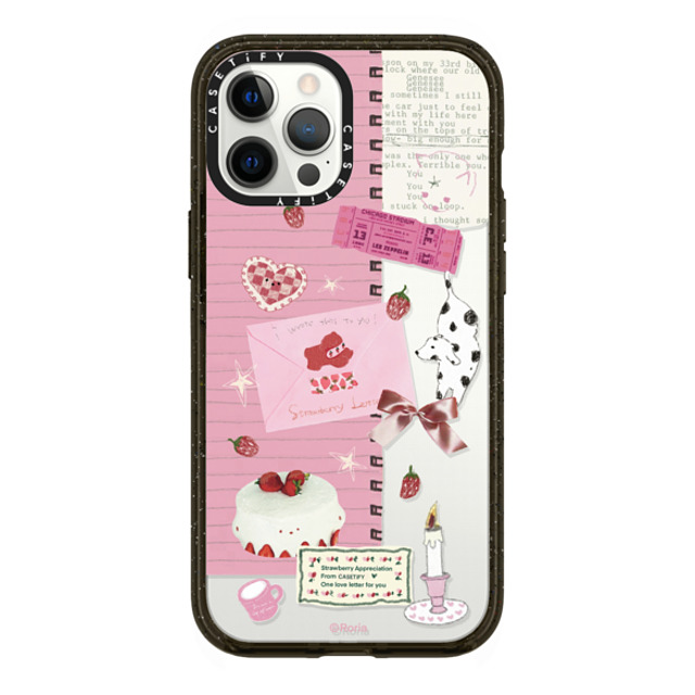 CASETiFY iPhone 12 Pro Max Case ブラック インパクトケース Strawberry Love roria li Mother's Day CASETiFY iPhone 12 Pro Max Case ブラック インパクトケース Strawberry Love roria li Mother's Day