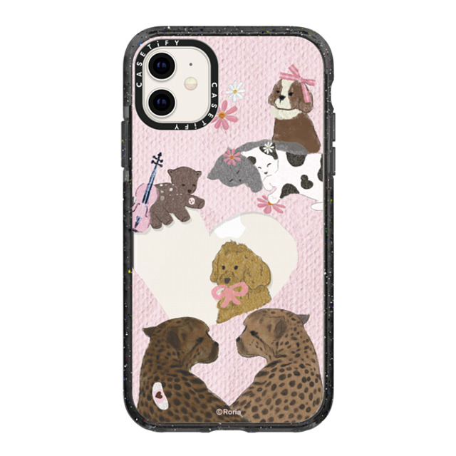 CASETiFY iPhone 11 ケース ブラック インパクトケース Cheetah with Cat roria li