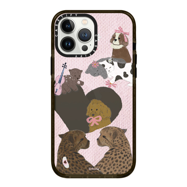 CASETiFY iPhone 13 Pro Max Case ブラック Impact Case Cheetah with Cat roria li CASETiFY iPhone 13 Pro Max Case ブラック Impact Case Cheetah with Cat roria li