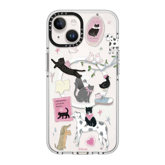 CASETiFY iPhone 14 Case Clear Clear Case MagSafe Compatible Black Cat's Room roria li CASETiFY iPhone 14 Case Clear Clear Case MagSafe Compatible Black Cat's Room roria li