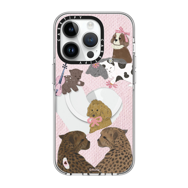 CASETiFY iPhone 14 Pro Case Clear Clear Case MagSafe Compatible Cheetah with Cat roria li CASETiFY iPhone 14 Pro Case Clear Clear Case MagSafe Compatible Cheetah with Cat roria li