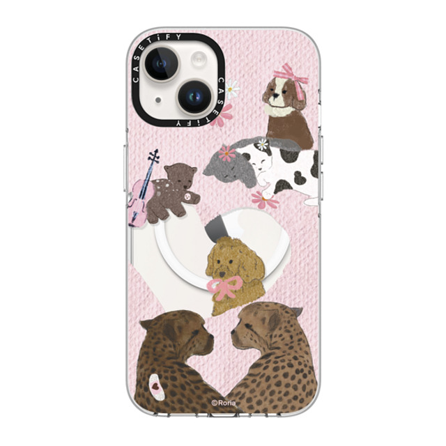 CASETiFY iPhone 14 Case Clear Clear Case MagSafe Compatible Cheetah with Cat roria li CASETiFY iPhone 14 Case Clear Clear Case MagSafe Compatible Cheetah with Cat roria li