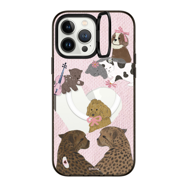 CASETiFY iPhone 13 Pro Max ケース ブラック インパクトリングスタンドケース MagSafe対応 Cheetah with Cat roria li Father's Day CASETiFY iPhone 13 Pro Max ケース ブラック インパクトリングスタンドケース MagSafe対応 Cheetah with Cat roria li Father's Day