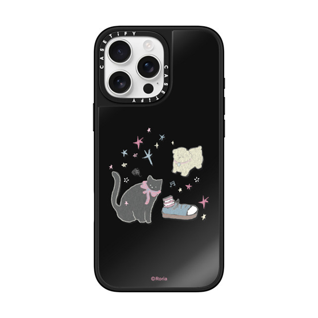 CASETiFY iPhone 16 Pro Max ケース Black on Black ミラーケース MagSafe対応 Starry Tales roria li