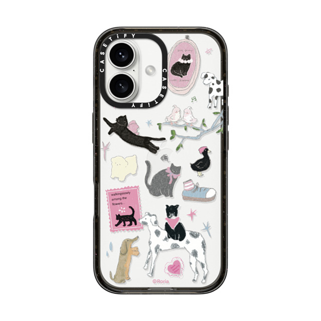 CASETiFY iPhone 16 ケース ブラック インパクトケース Black Cat's Room roria li