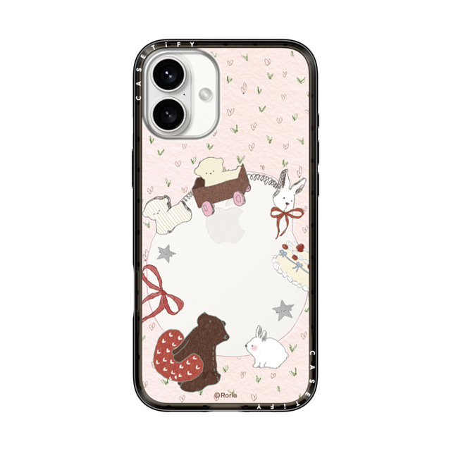 CASETiFY iPhone 16 Plus ケース ブラック インパクトライトケース Love Train roria li
