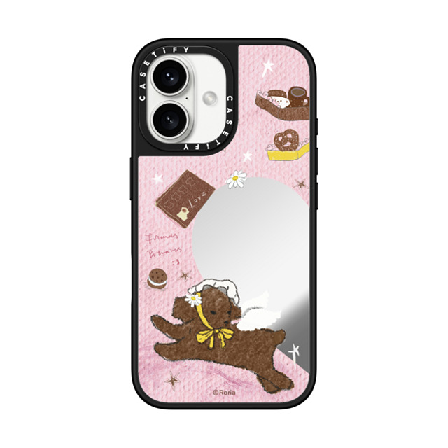 CASETiFY iPhone 16 ケース Silver on Black ミラーケース MagSafe対応 Cookie roria li