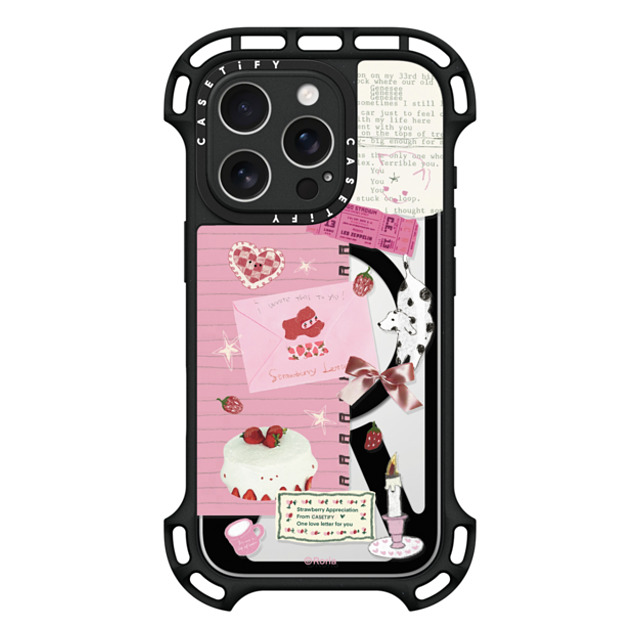 CASETiFY iPhone 16 Pro Case Black ウルトラ バウンスケース MagSafe対応 Strawberry Love roria li CASETiFY iPhone 16 Pro Case Black ウルトラ バウンスケース MagSafe対応 Strawberry Love roria li