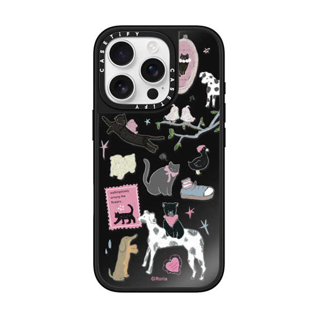 CASETiFY iPhone 16 Pro Case Black on Black ミラーケース MagSafe対応 Black Cat's Room roria li Back to School CASETiFY iPhone 16 Pro Case Black on Black ミラーケース MagSafe対応 Black Cat's Room roria li Back to School