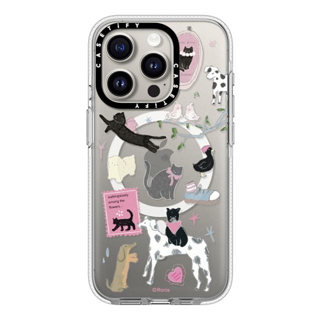 CASETiFY iPhone 15 Pro ケース クリア クリア ケース MagSafe対応 Black Cat's Room roria li