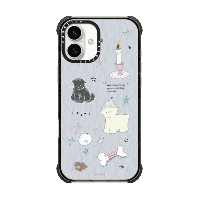 CASETiFY iPhone 16 Plus ケース ブラック ウルトラ インパクトケース MagSafe 対応 Welcome to My Space roria li