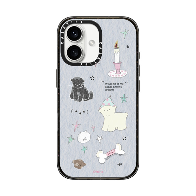 CASETiFY iPhone 16 ケース ブラック インパクトケース Welcome to My Space roria li