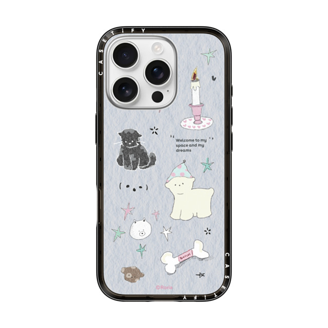 CASETiFY iPhone 16 Pro Case Black インパクトライトケース Welcome to My Space roria li CASETiFY iPhone 16 Pro Case Black インパクトライトケース Welcome to My Space roria li