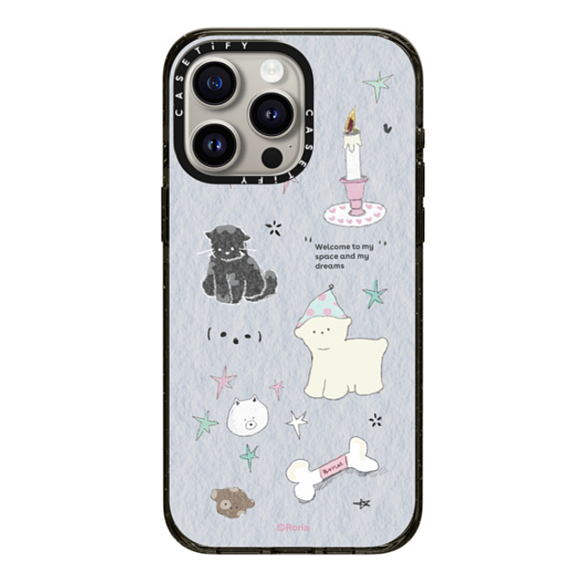 CASETiFY iPhone 15 Pro Max ケース ブラック インパクトケース MagSafe対応 Welcome to My Space roria li