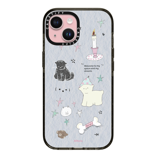 CASETiFY iPhone 15 ケース ブラック インパクトケース MagSafe対応 Welcome to My Space roria li