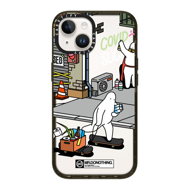 Mr. Donothing x CASETiFY iPhone 14 ケース ブラック インパクトケース MR. DONOTHING-SHOPPING