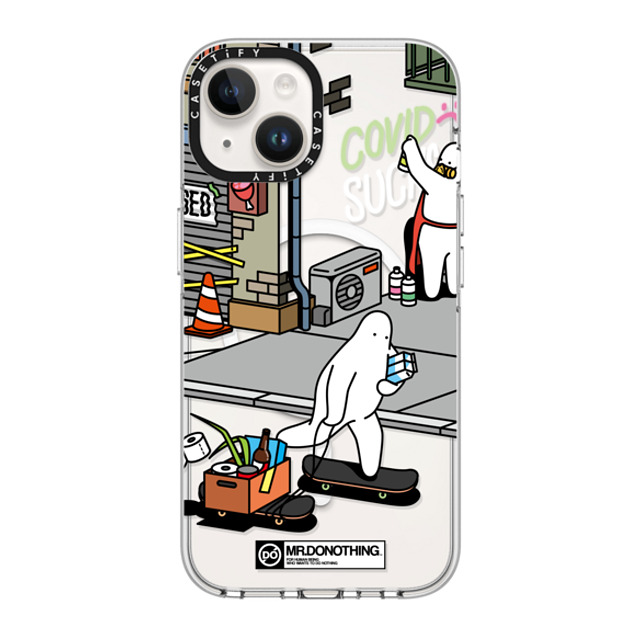 Mr. Donothing x CASETiFY iPhone 14 ケース クリア クリア ケース MagSafe対応 MR. DONOTHING-SHOPPING