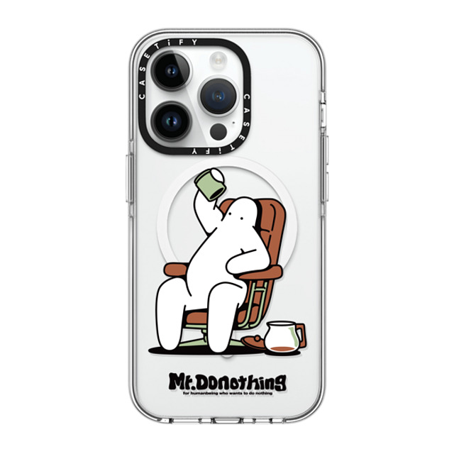 Mr. Donothing x CASETiFY iPhone 14 Pro Case Clear Clear Case MagSafe Compatible Need cafeine Mr. Donothing x CASETiFY iPhone 14 Pro Case Clear Clear Case MagSafe Compatible Need cafeine