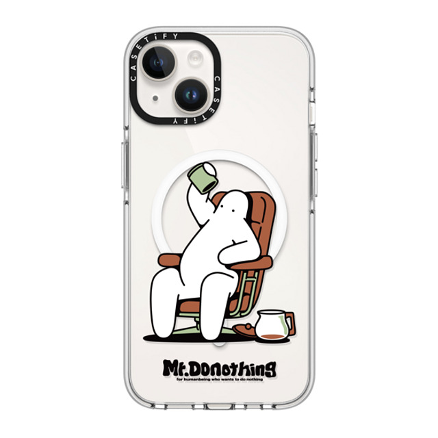 Mr. Donothing x CASETiFY iPhone 14 Case Clear Clear Case MagSafe Compatible Need cafeine Mr. Donothing x CASETiFY iPhone 14 Case Clear Clear Case MagSafe Compatible Need cafeine