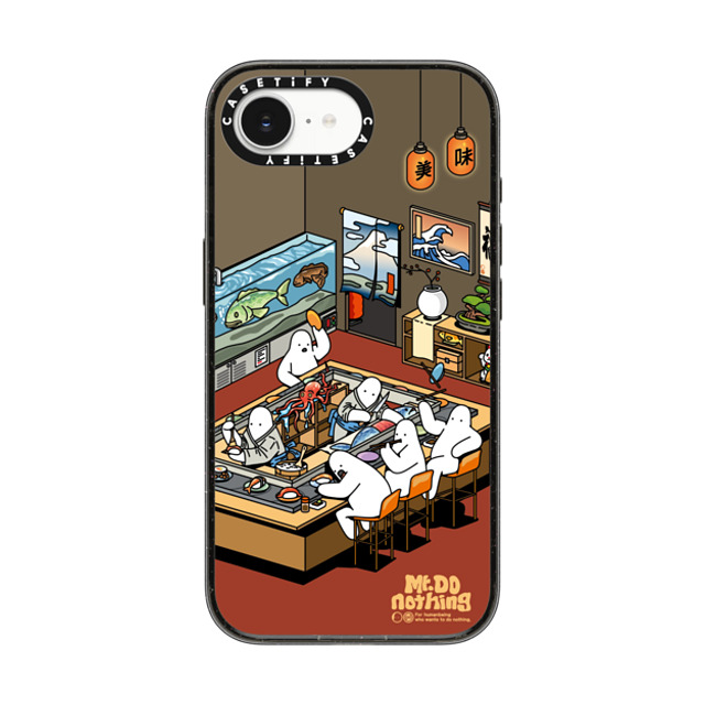Mr. Donothing x CASETiFY iPhone 16e ケース ブラック インパクトケース MagSafe対応 Sushi restaurant Father's Day Mr. Donothing x CASETiFY iPhone 16e ケース ブラック インパクトケース MagSafe対応 Sushi restaurant Father's Day