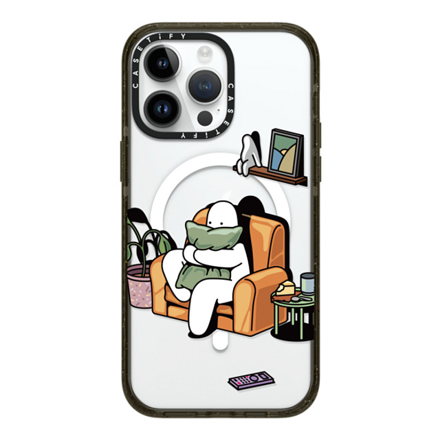 Mr. Donothing x CASETiFY iPhone 14 Pro Max ケース ブラック インパクトケース MagSafe対応 Horror movie