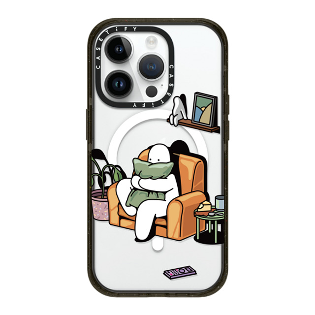 Mr. Donothing x CASETiFY iPhone 14 Pro ケース ブラック インパクトケース MagSafe対応 Horror movie