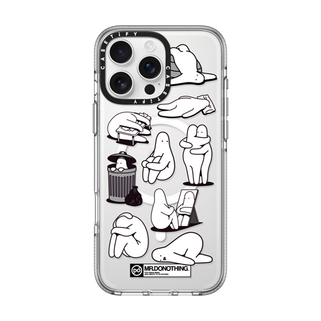 Mr. Donothing x CASETiFY iPhone 16 Pro Max Case Cartoon,Minimalism Clear Clear Case MagSafe Compatible MR. DONOTHING-BLACK & WHITE Mother's Day Mr. Donothing x CASETiFY iPhone 16 Pro Max Case Cartoon,Minimalism Clear Clear Case MagSafe Compatible MR. DONOTHING-BLACK & WHITE Mother's Day