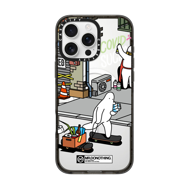 Mr. Donothing x CASETiFY iPhone 16 Pro Max ケース ブラック インパクトケース MagSafe対応 MR. DONOTHING-SHOPPING