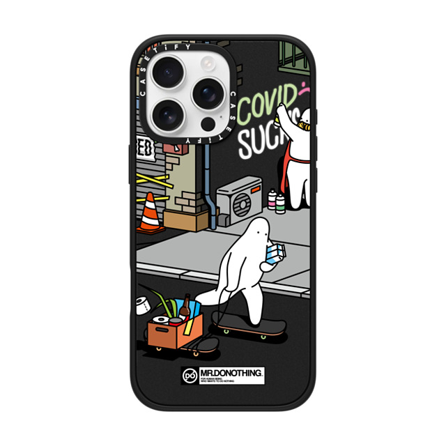 Mr. Donothing x CASETiFY iPhone 16 Pro Max ケース マットブラック インパクトケース MagSafe対応 MR. DONOTHING-SHOPPING