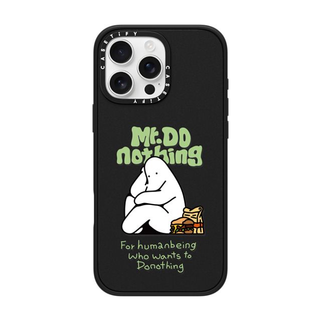 Mr. Donothing x CASETiFY iPhone 16 Pro Max ケース Cartoon,Minimalism マットブラック インパクトケース MagSafe対応 Burger Mother's Day Mr. Donothing x CASETiFY iPhone 16 Pro Max ケース Cartoon,Minimalism マットブラック インパクトケース MagSafe対応 Burger Mother's Day