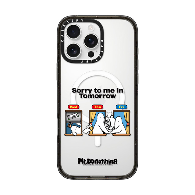 Mr. Donothing x CASETiFY iPhone 16 Pro Max Case Cartoon,Minimalism ブラック インパクトケース MagSafe対応 Sorry to me in tomorrow Mother's Day Mr. Donothing x CASETiFY iPhone 16 Pro Max Case Cartoon,Minimalism ブラック インパクトケース MagSafe対応 Sorry to me in tomorrow Mother's Day