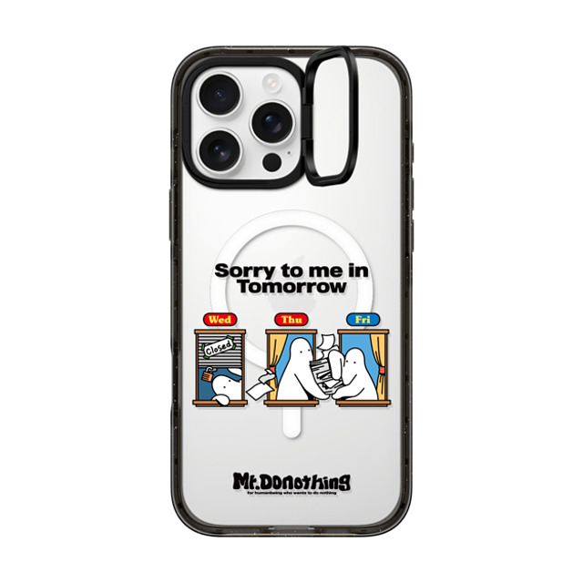 Mr. Donothing x CASETiFY iPhone 16 Pro Max Case Cartoon,Minimalism ブラック インパクトリングスタンドケース MagSafe対応 Sorry to me in tomorrow Mother's Day Mr. Donothing x CASETiFY iPhone 16 Pro Max Case Cartoon,Minimalism ブラック インパクトリングスタンドケース MagSafe対応 Sorry to me in tomorrow Mother's Day