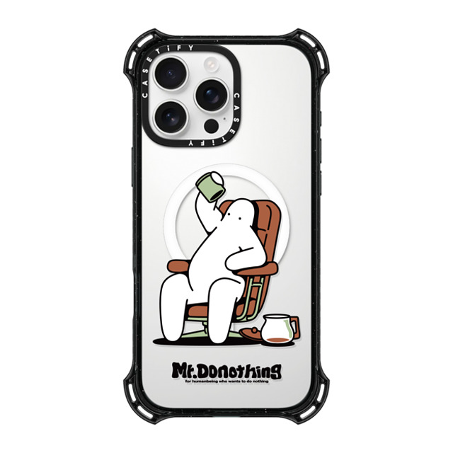Mr. Donothing x CASETiFY iPhone 16 Pro Max Case Black バウンスケース Need cafeine Mr. Donothing x CASETiFY iPhone 16 Pro Max Case Black バウンスケース Need cafeine