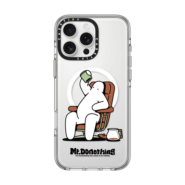 Mr. Donothing x CASETiFY iPhone 16 Pro Max Case Clear Clear Case MagSafe Compatible Need cafeine Mr. Donothing x CASETiFY iPhone 16 Pro Max Case Clear Clear Case MagSafe Compatible Need cafeine