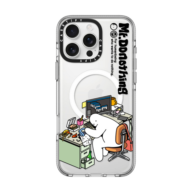 Mr. Donothing x CASETiFY iPhone 16 Pro Max Case クリア クリア ケース MagSafe対応 Work hour (Transparent) Mother's Day Mr. Donothing x CASETiFY iPhone 16 Pro Max Case クリア クリア ケース MagSafe対応 Work hour (Transparent) Mother's Day