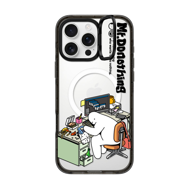 Mr. Donothing x CASETiFY iPhone 16 Pro Max Case ブラック インパクトリングスタンドケース MagSafe対応 Work hour (Transparent) Mother's Day Mr. Donothing x CASETiFY iPhone 16 Pro Max Case ブラック インパクトリングスタンドケース MagSafe対応 Work hour (Transparent) Mother's Day