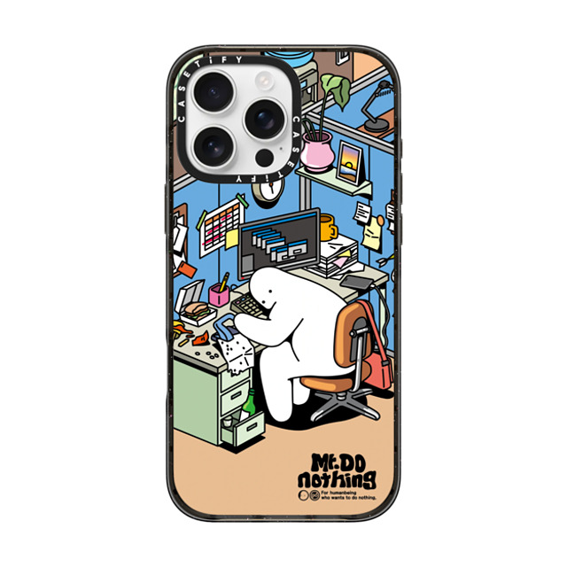 Mr. Donothing x CASETiFY iPhone 16 Pro Max Case ブラック インパクトケース Work hour Mother's Day Mr. Donothing x CASETiFY iPhone 16 Pro Max Case ブラック インパクトケース Work hour Mother's Day