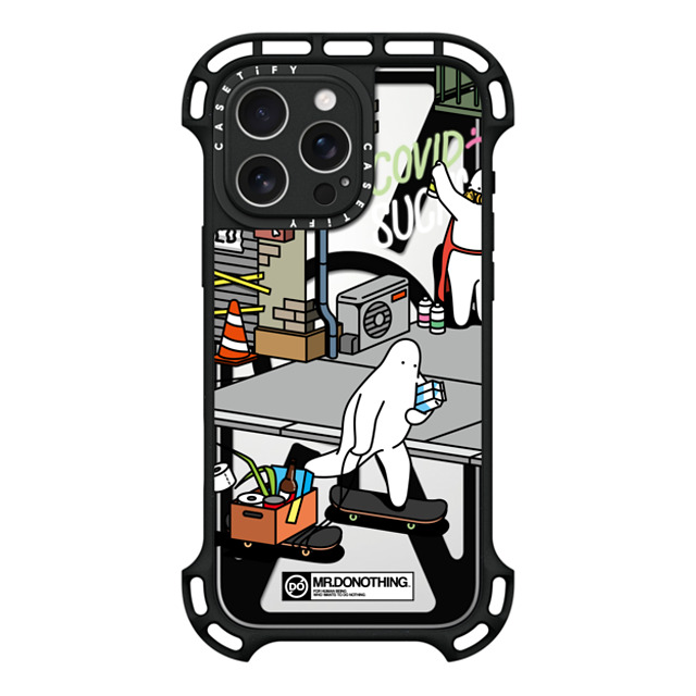 Mr. Donothing x CASETiFY iPhone 16 Pro Max ケース ブラック ウルトラ バウンスケース MagSafe対応 MR. DONOTHING-SHOPPING