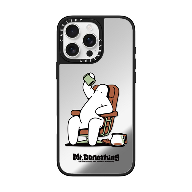 Mr. Donothing x CASETiFY iPhone 16 Pro Max Case Silver on Black ミラーケース MagSafe対応 Need cafeine Mr. Donothing x CASETiFY iPhone 16 Pro Max Case Silver on Black ミラーケース MagSafe対応 Need cafeine