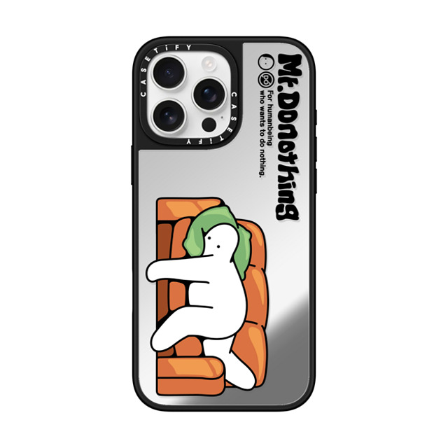 Mr. Donothing x CASETiFY iPhone 16 Pro Max Case Silver on Black ミラーケース MagSafe対応 Sofa Mother's Day Mr. Donothing x CASETiFY iPhone 16 Pro Max Case Silver on Black ミラーケース MagSafe対応 Sofa Mother's Day
