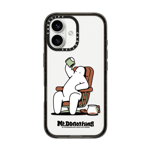 Mr. Donothing x CASETiFY iPhone 16 ケース Cartoon,Minimalism ブラック インパクトケース Need cafeine Mother's Day Mr. Donothing x CASETiFY iPhone 16 ケース Cartoon,Minimalism ブラック インパクトケース Need cafeine Mother's Day