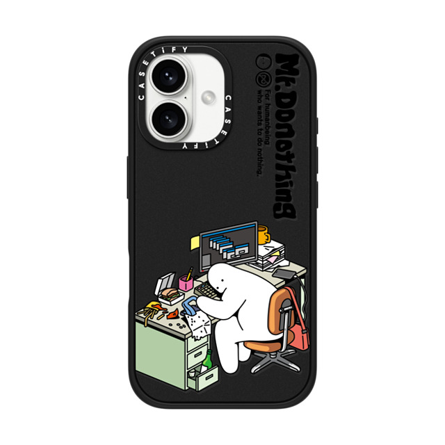 Mr. Donothing x CASETiFY iPhone 16 ケース マットブラック インパクトケース MagSafe対応 Work hour (Transparent) Mother's Day Mr. Donothing x CASETiFY iPhone 16 ケース マットブラック インパクトケース MagSafe対応 Work hour (Transparent) Mother's Day