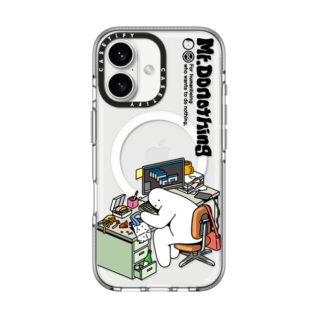 Mr. Donothing x CASETiFY iPhone 16 ケース クリア クリア ケース MagSafe対応 Work hour (Transparent) Father's Day Mr. Donothing x CASETiFY iPhone 16 ケース クリア クリア ケース MagSafe対応 Work hour (Transparent) Father's Day